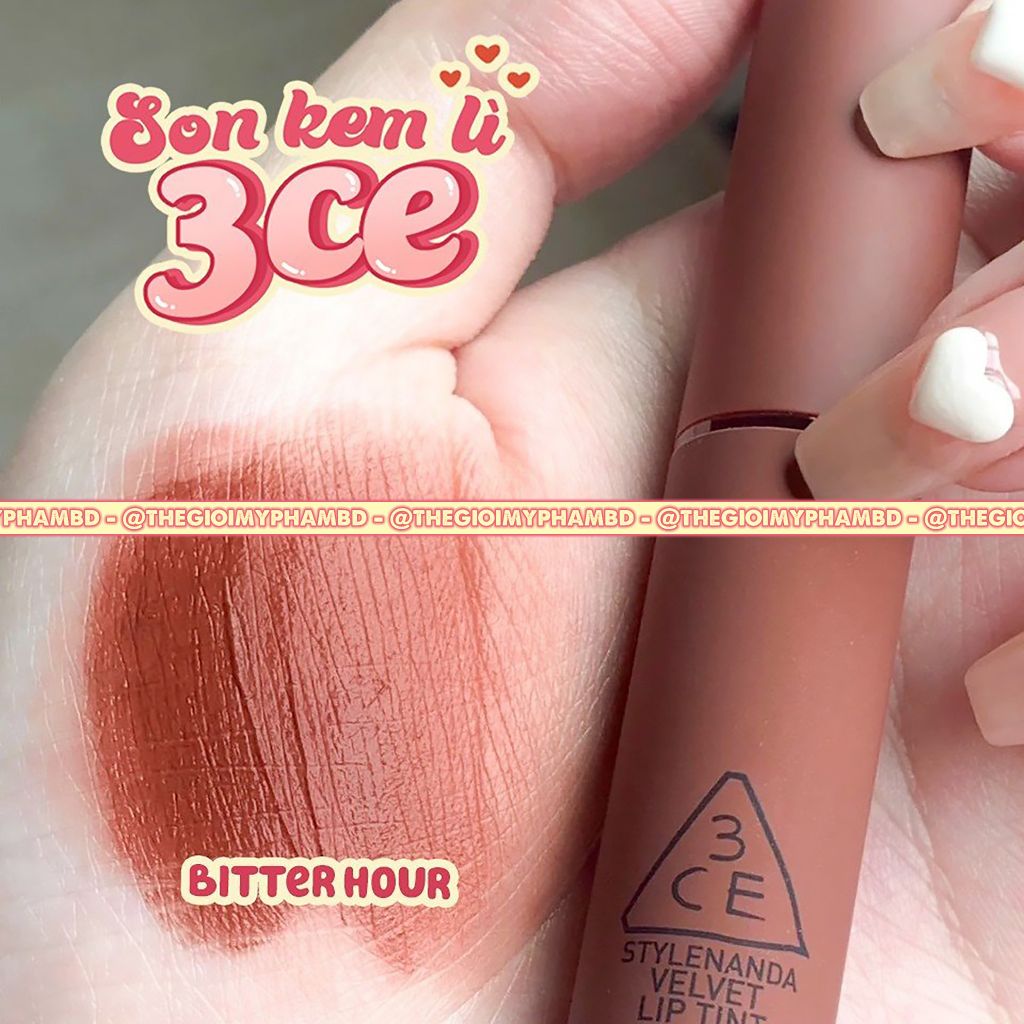 Son 3CE Velvet Lip Tint #Bitter Hour ( Ko tđ )