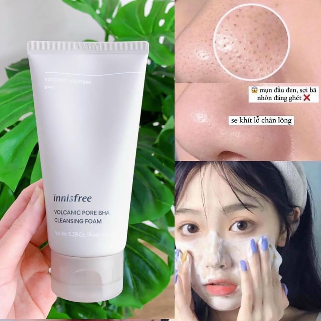 Innisfree - Sữa Rửa Mặt Innisfree Volcanic Pore BHA Cleansing Foam 150ml