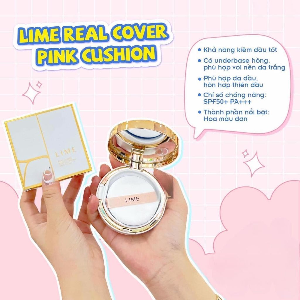 Cushion LIME Real Cover Pink 20