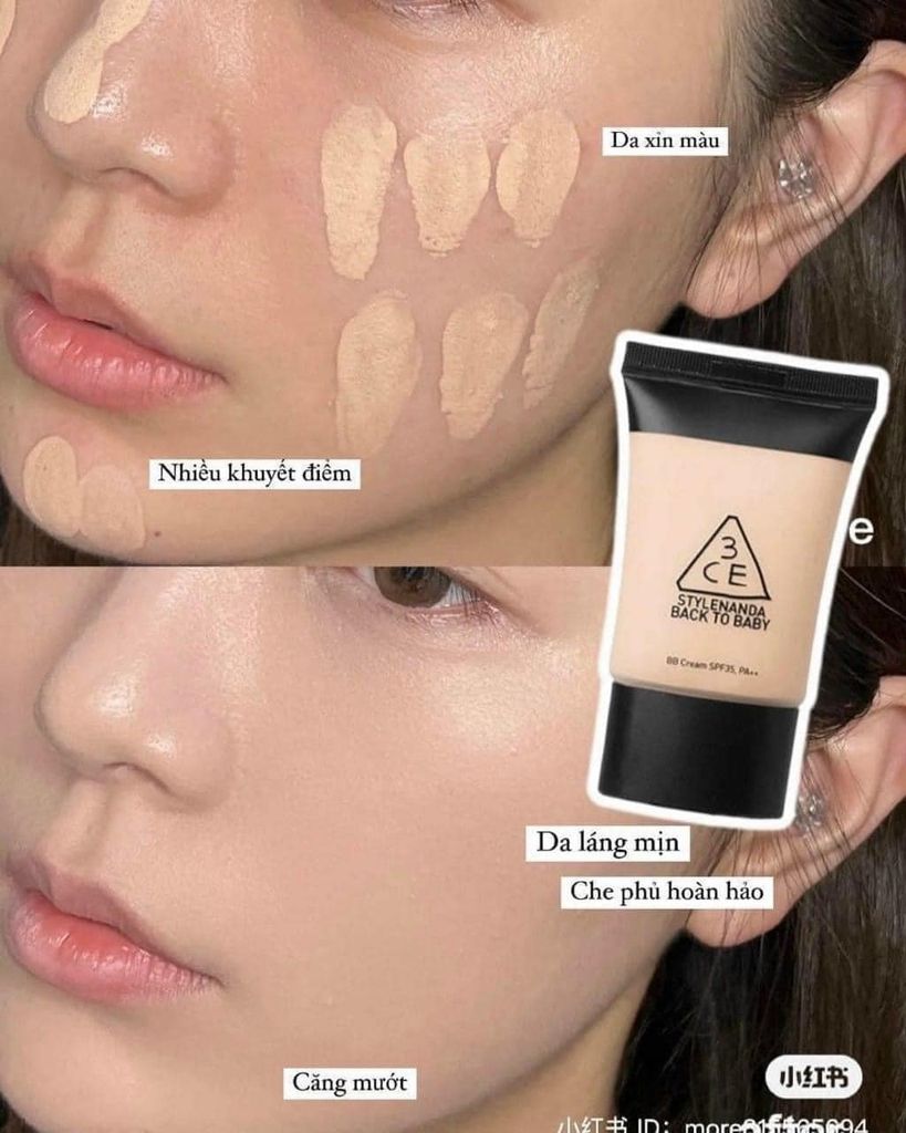 Kem Nền 3ce Back To Baby BB Cream SPF35 PA++ 30g