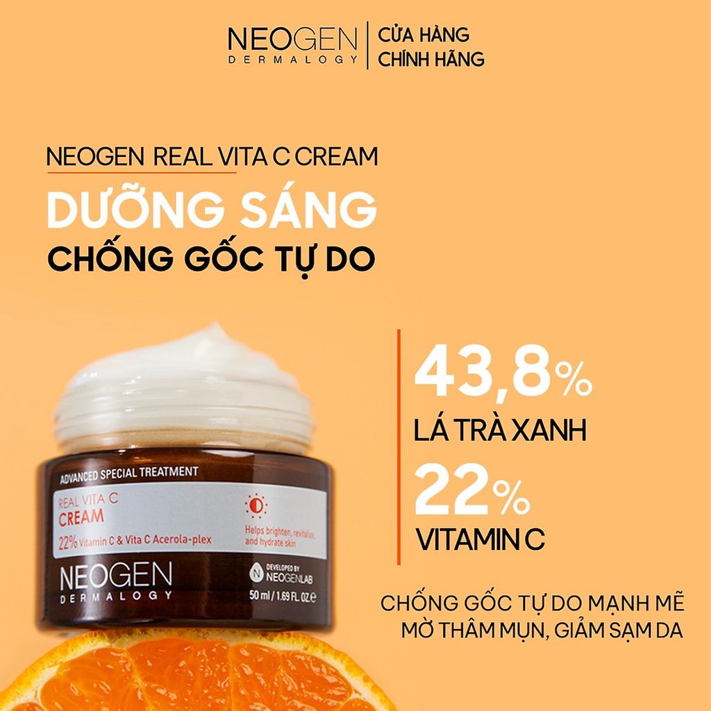 Neogen - Kem Sáng Da-Xoá Thâm Real Vita C 50ml