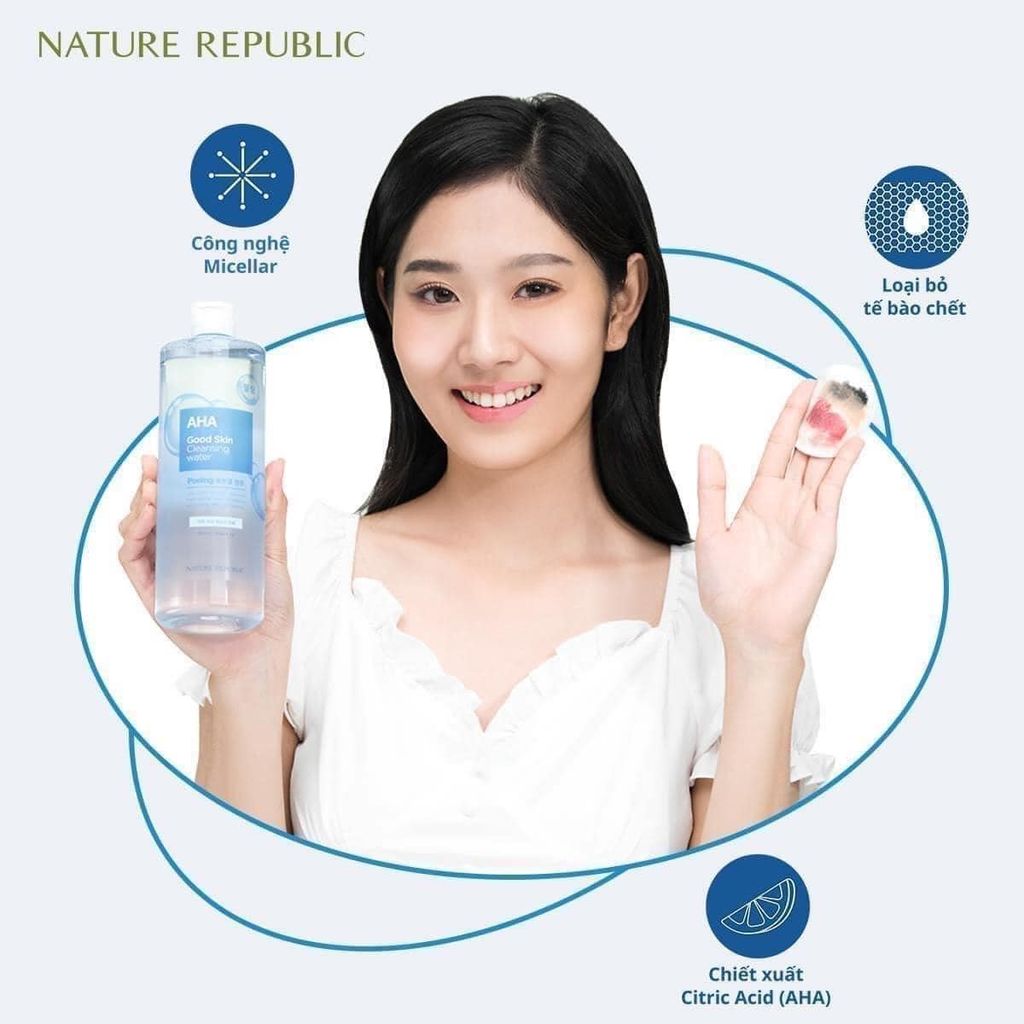 Nước Tẩy Trang Nature Republic AHA Good Skin Cleansing Water 500ml
