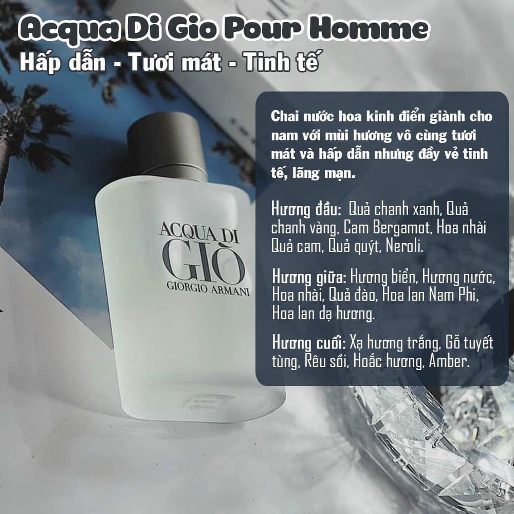 Giorgio Armani - Acqua Di Gio trắng 100ml