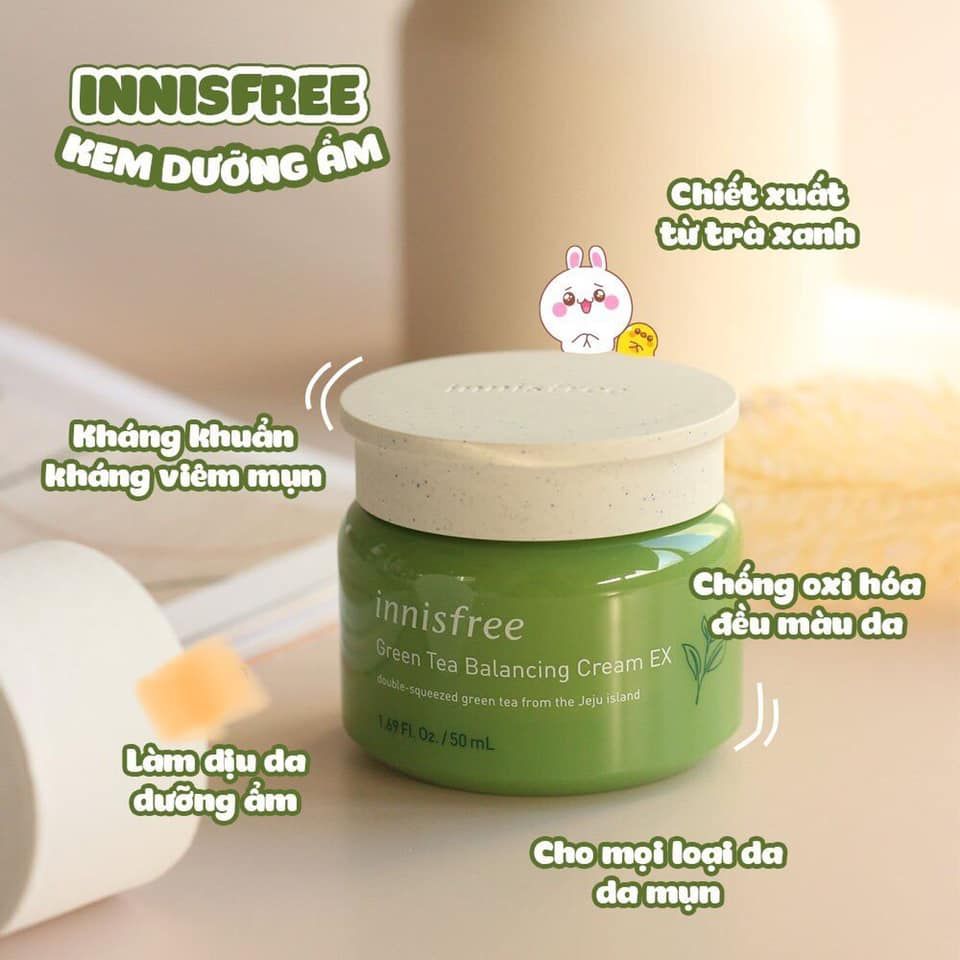 Kem Dưỡng Innisfree Green Tea Balancing Cream EX 50ml SALE 300k>168k