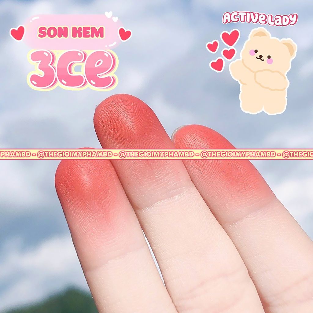 Son Kem 3CE Cloud Lip Tint #Active Lady (Ko tđ)