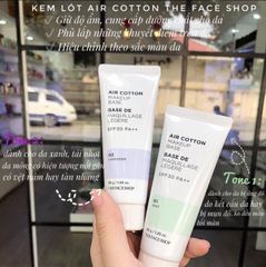 Kem Lót The Face Shop Air Cotton Makeup Base #01 Mint