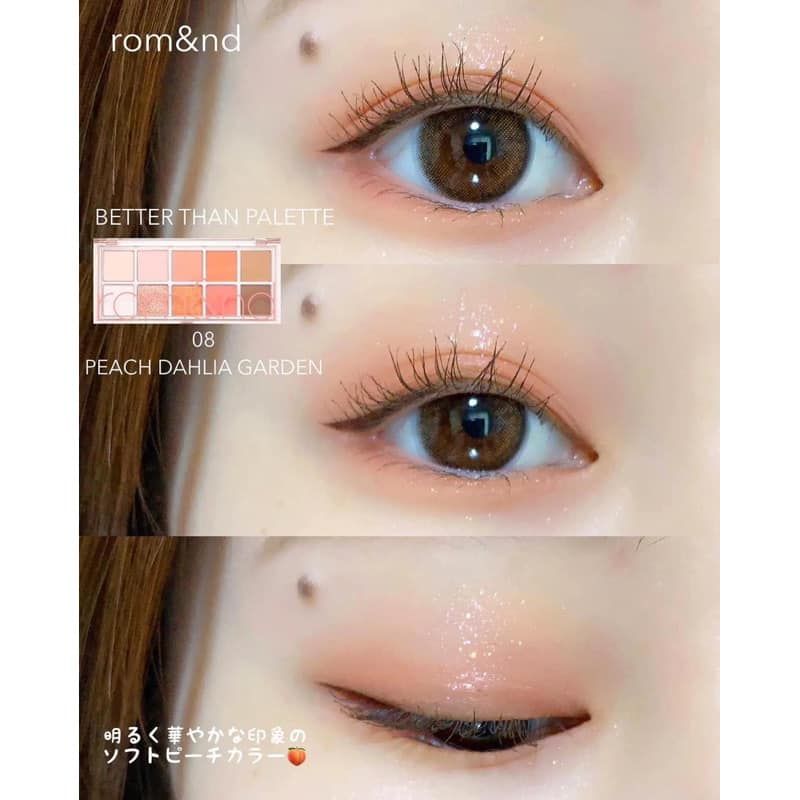 Phấn Mắt 10 Ô Rom&nd Better Than Palette #08 Peach Dahlia Garden