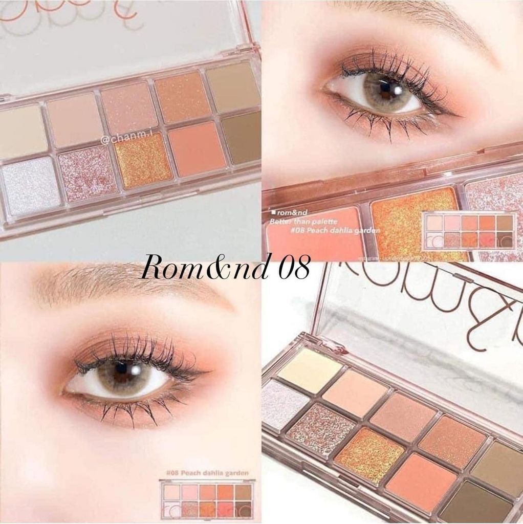 Phấn Mắt 10 Ô Rom&nd Better Than Palette #08 Peach Dahlia Garden