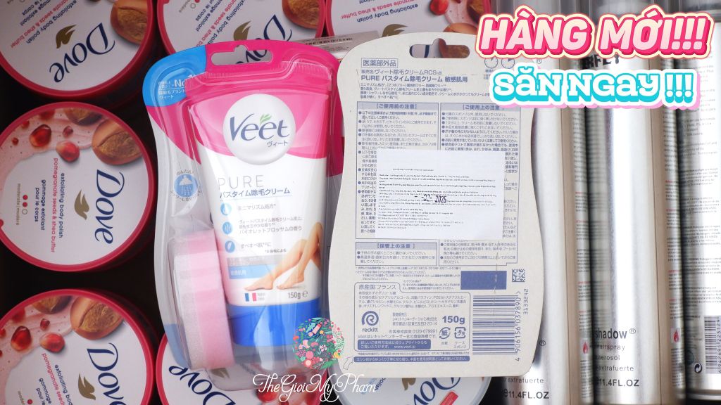 Kem Tẩy Lông Veet Nhật Bản Cho Da Nhạy Cảm 150g