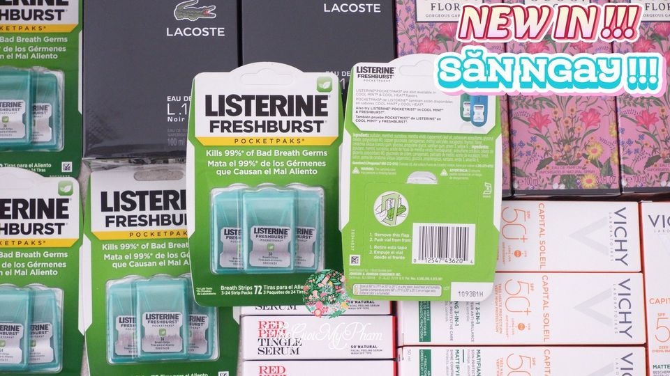 Miếng Ngậm Thơm Miệng Listerine Freshburst (72 miếng)