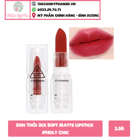 3CE - Soft Matte Lipstick #Holy Chic