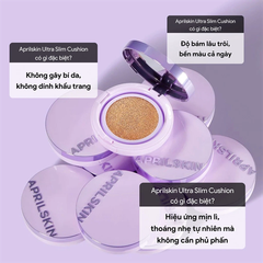 Phấn Nước Aprilskin Ultra Slim Cushion SPF50+ PA+++ #23 Natural Beige (Kèm 1 Lõi) - Da tự nhiên