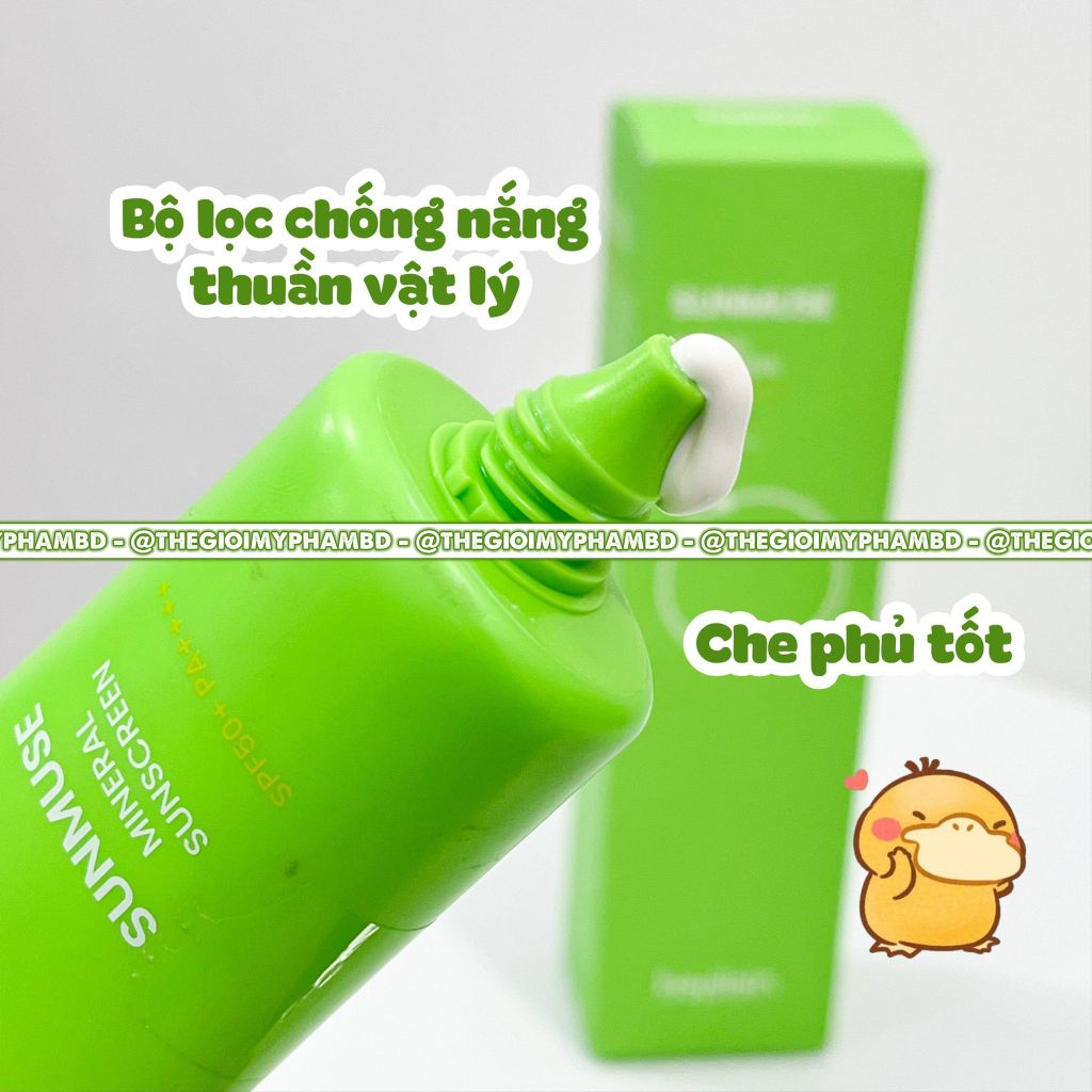 Kem Chống Nắng Beplain Sunmuse Mineral Sunscreen 50ml #Xanh Lá