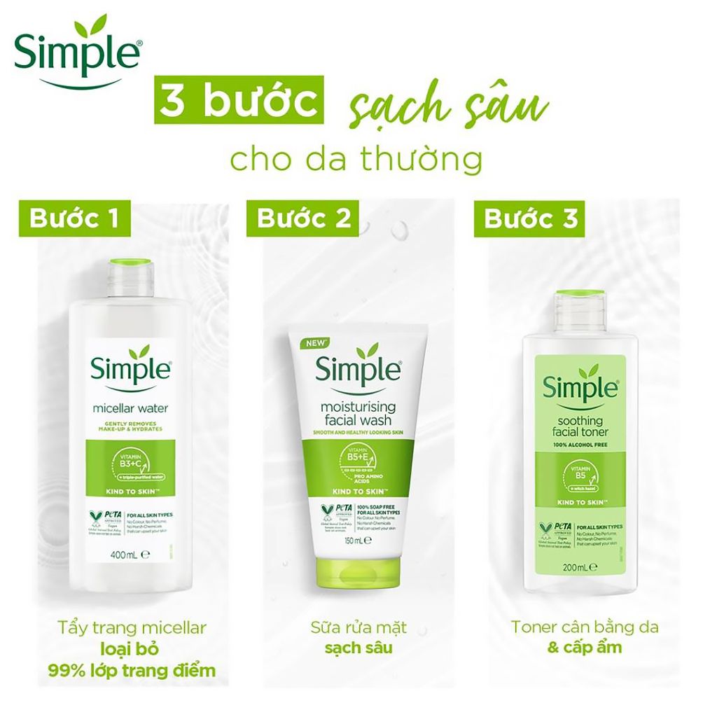 Tẩy Trang Simple Kind To Skin 200ml