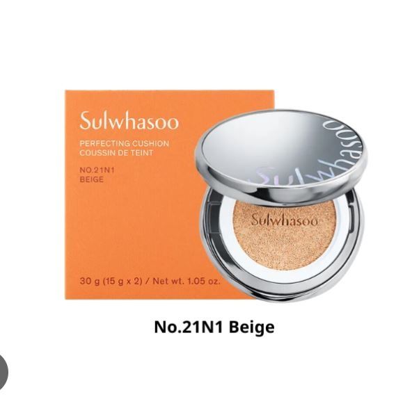 Phấn Nước Sulwhasoo Perfecting Cushion Coussin De Teint #21 Beige( Kèm Lõi) - Ko Tđ