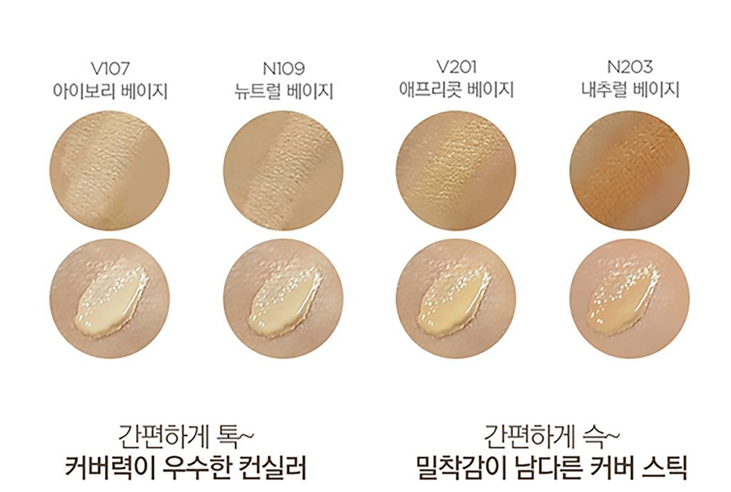 Kem Che Khuyết Điểm 2 Đầu The Face Shop Concealer Dual Veil #V201