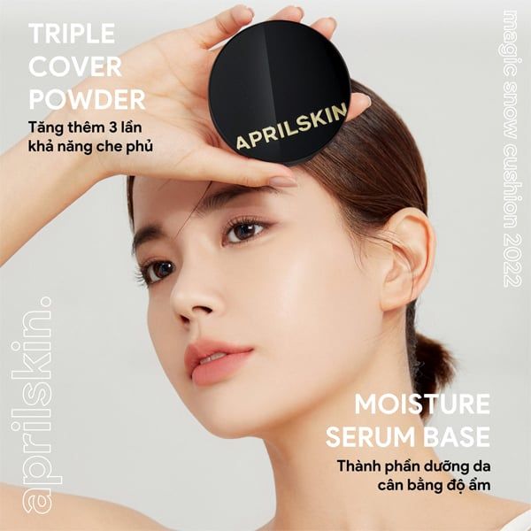 April Skin - Magic Snow Cushion Triple Cover Powder #21 (Kèm Lõi)