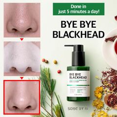 SRM Sủi Bọt Trị Mụn Đầu Đen Some By Mi Bye Bye Blackhead 30 Days Miracle Green Tea Tox Bubble Cleanser 120ml