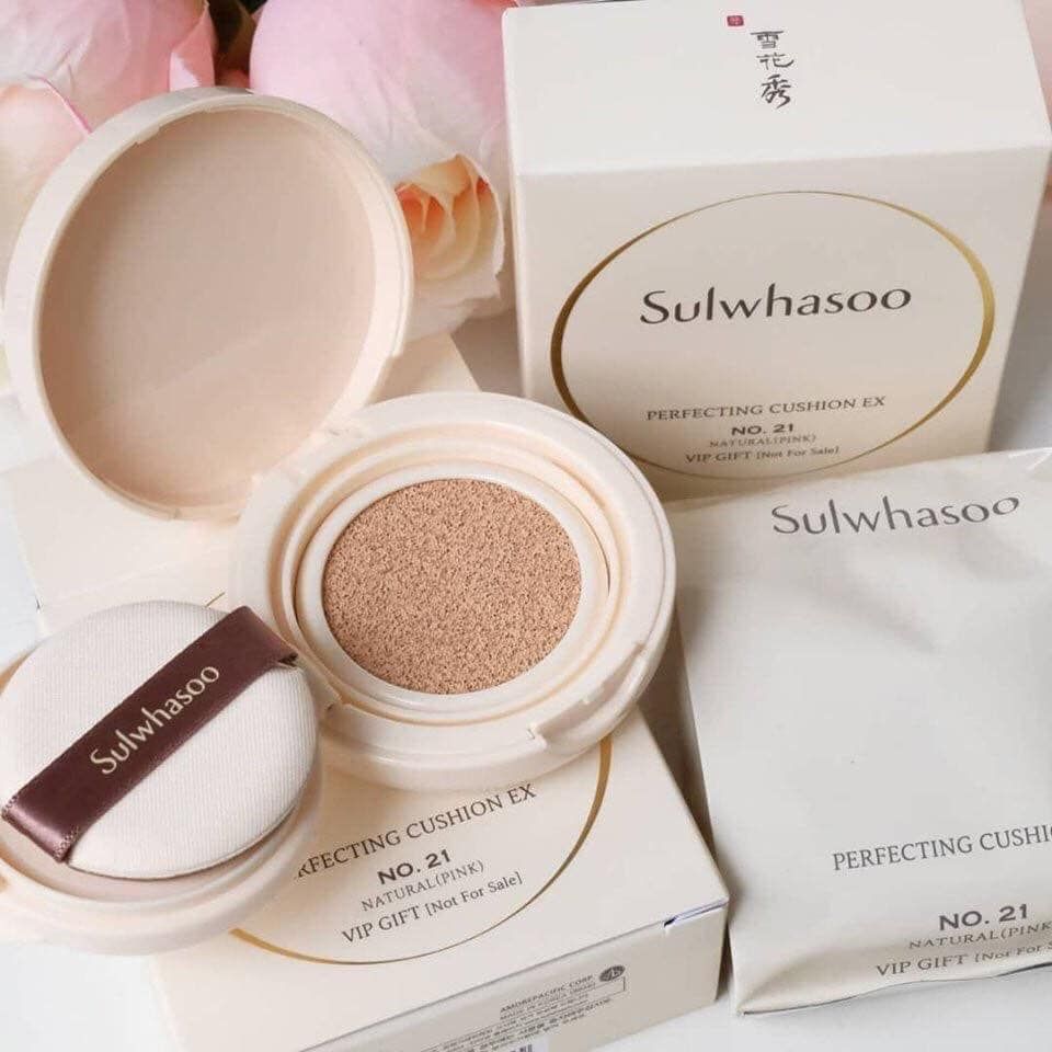 [KTD] Phấn Nước Sulwhasoo Perfecting Cushion EX Coussin De Teint SPF/50+++ 15g #21Natural Pink – Da sáng hồng ( kèm lõi )