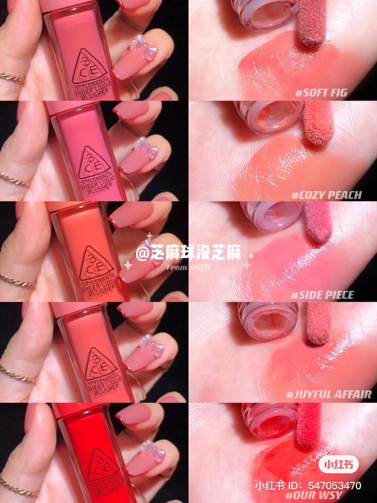 Má Hồng Dạng Kem 3CE Sheer Liquid Blusher #Cozy Peach