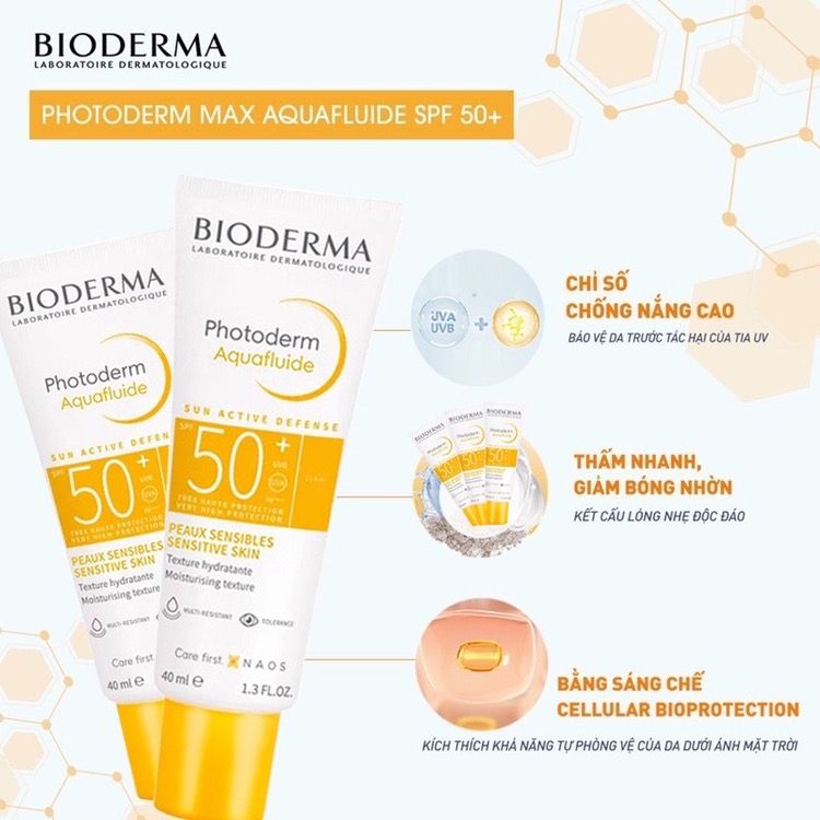 Bioderma - KCN Bioderma Photoderm Aqua Fluide 40ml (Dầu)