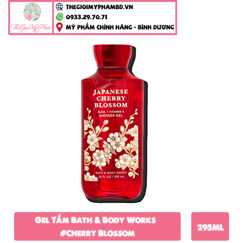 BBW - Gel Tắm 295ml #Cherry Blossom (Mẫu mới)