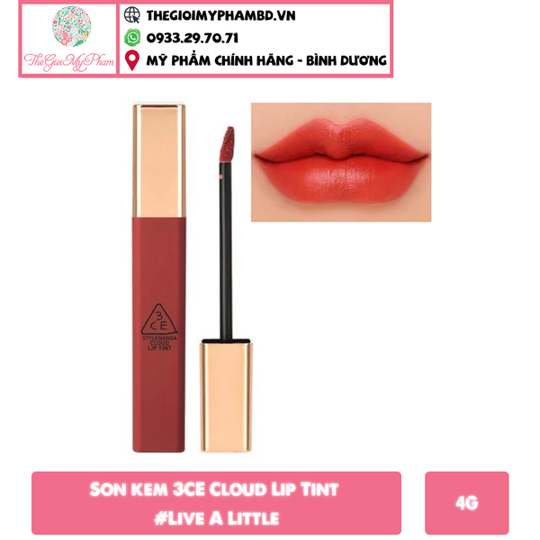 Son kem 3CE Cloud Lip Tint #Live A Little