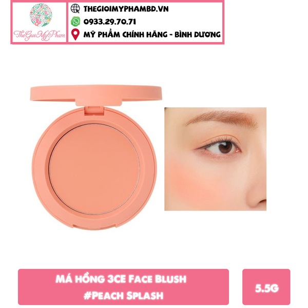 Má hồng 3CE Face Blush #Peach Splash