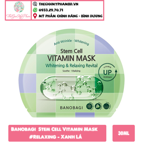 Mặt Nạ Banobagi Stem Cell Vitamin Mask 30g #Relaxing