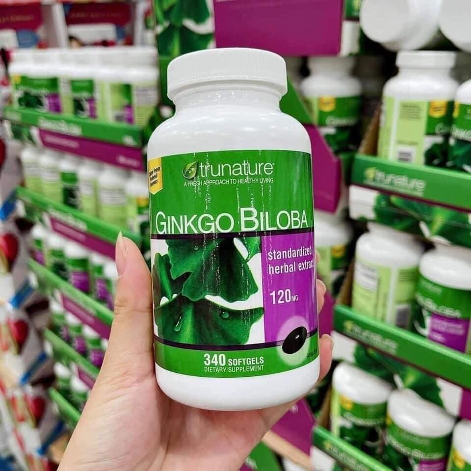 Viên Bổ Não Trunature Ginkgo Biloba 120mg 340 viên Mẫu mới