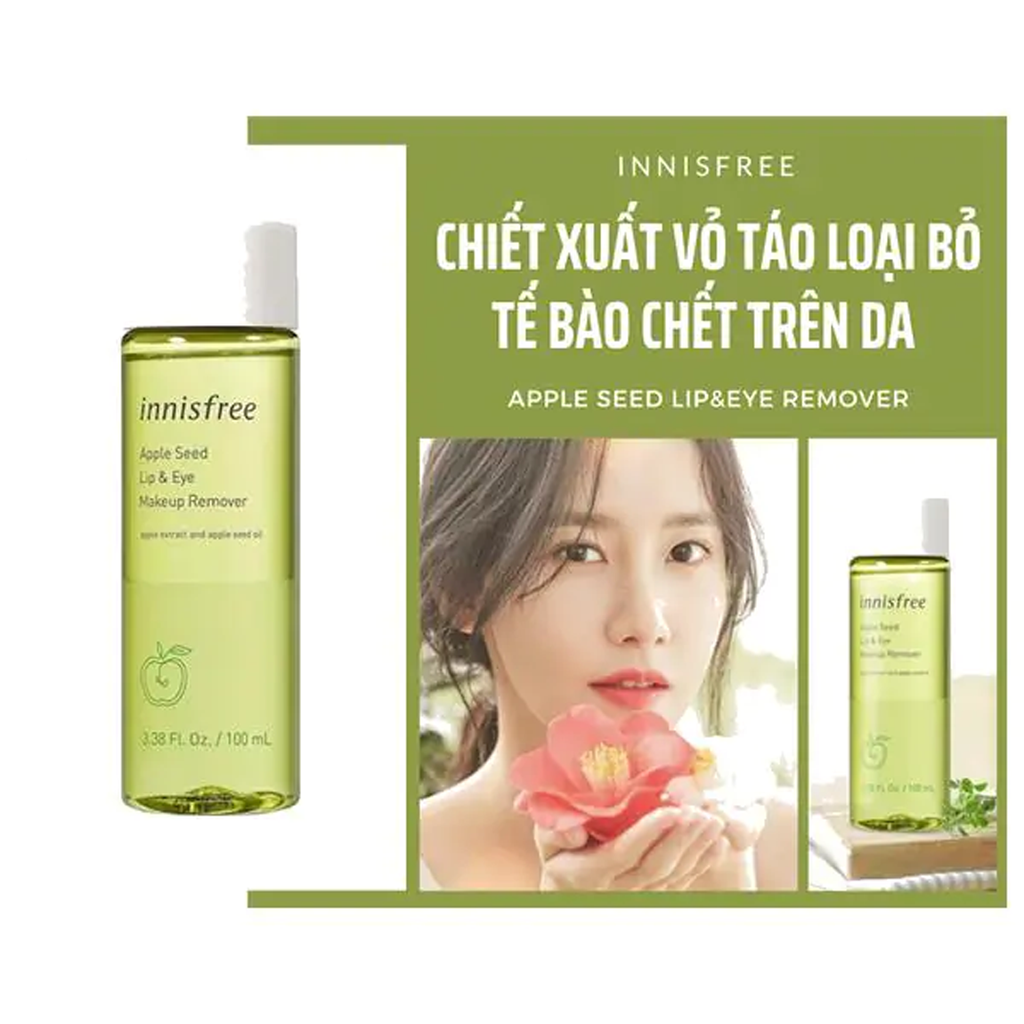 Tẩy trang mắt môi táo xanh Innisfree 100ml