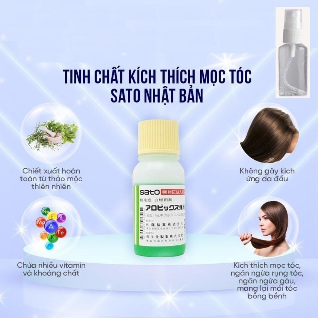 Tinh Chất Thảo Dược Kích Thích Mọc Tóc Sato 30ml