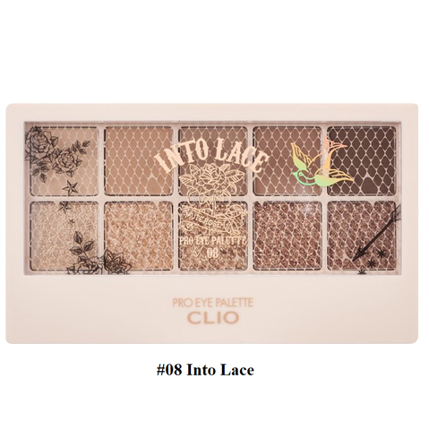 Phấn Mắt Clio Pro Eye Palette 10 Ô #08 Into Lace