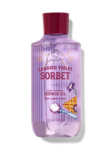 Gel Tắm Bath And Body Works Aloe+Vitamin E Shower Gel (295ml) #Candied Violet Sorbet