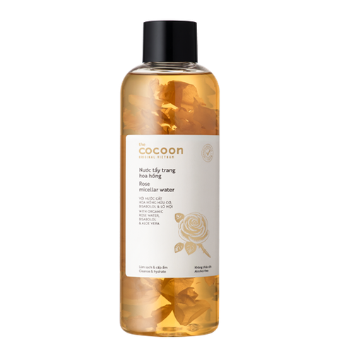 Nước Tẩy Trang Từ Nước Cất Hoa Hồng Hữu Cơ The Cocoon Rose Micellar Water 500ml