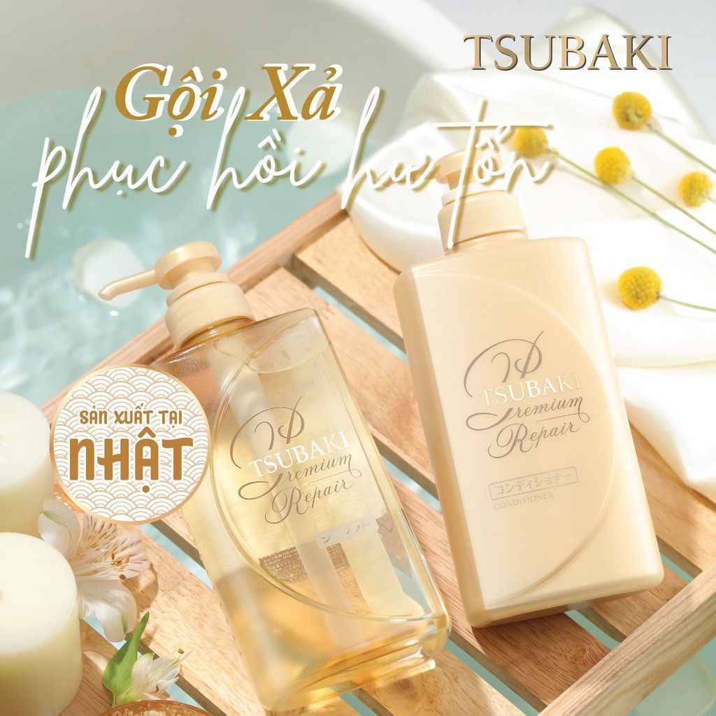 Tsubaki - Gội Phục Hồi Ngăn Rụng 490ml (Chai vàng)