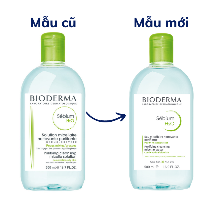 Tẩy Trang Bioderma 500ml Xanh (Mẫu Mới)