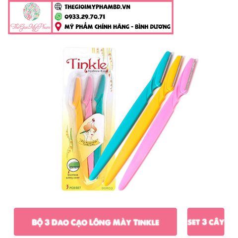 Set dao cạo chân mày Tinkle 3 cây