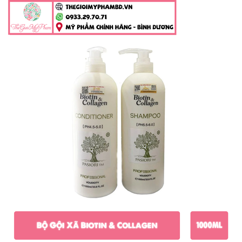 Bộ Gội+Xã Biotin & Collagen 1000ml/chai (Trắng)