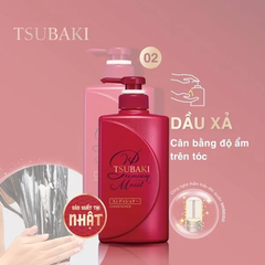 Dầu Xả Dưỡng Tóc Bóng Mượt Tsubaki Tsubaki Premium Moist 490ml (Chai Đỏ)