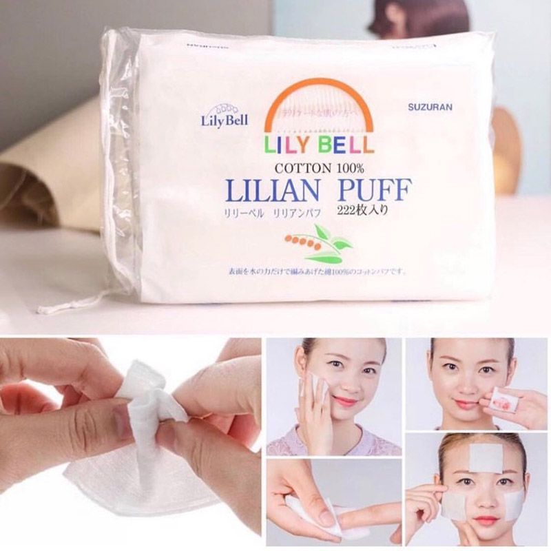 Bông Tẩy Trang Lily Bell 222 miếng