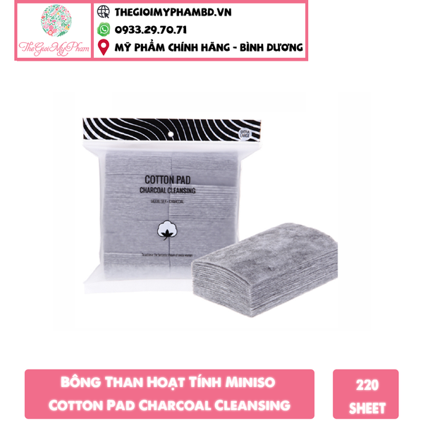 Bông Miniso than hoạt tính 220 Sheet