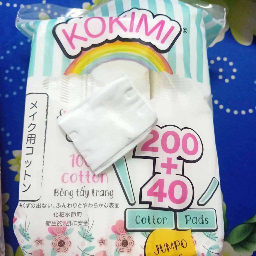 Bông Tẩy Trang Kokimi 240 miếng (Xanh)