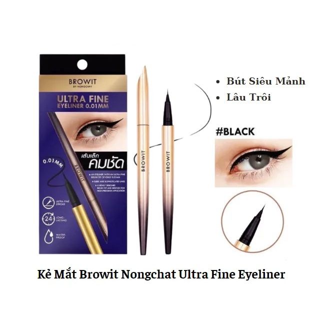 Kẻ Mắt Nước Browit Nongchat Ultra Fine Eyeliner 0.01MM