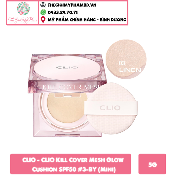 (Mini Size) Phấn Nước Che Phủ Clio Kill Cover Mesh Glow Cushion #3 BY