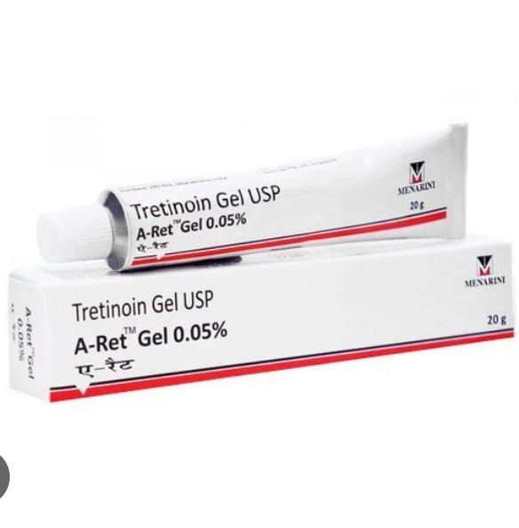 Tretinoin Gel USP A-ret 0.05% Hỗ Trợ Giảm Mụn, Mờ Thâm 20g