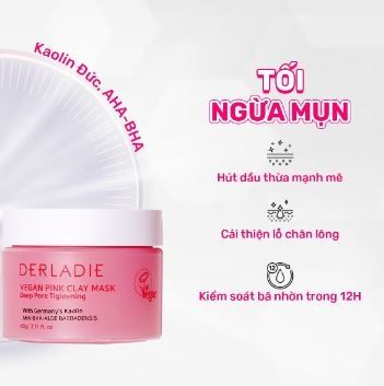 Derladie Mặt Nạ Đất Sét Thuần Chay 60g