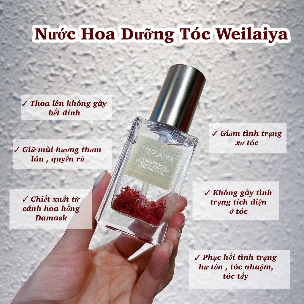 Dầu Dưỡng Tóc Tinh Chất Hoa Hồng Weilaiya Rejuvenate Vitality 40ml