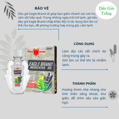 Dầu Gió Trắng Con Ó Eagle Brand Chiết Xuất Từ Tinh Dầu Tràm Và Lavender 24ml