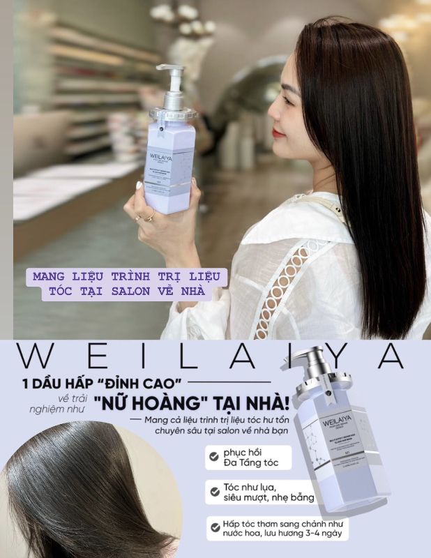 Dầu Hấp Đa Tầng Weilaiya Multi Effect Repair High Gloss Hair Mask 450ml